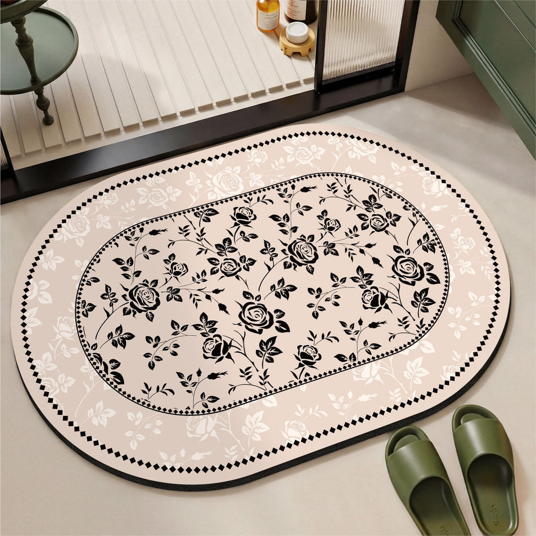 Elegante Vintage Blumenmuster Bereichsmatte