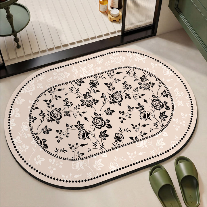 Elegante Vintage Blumenmuster Bereichsmatte