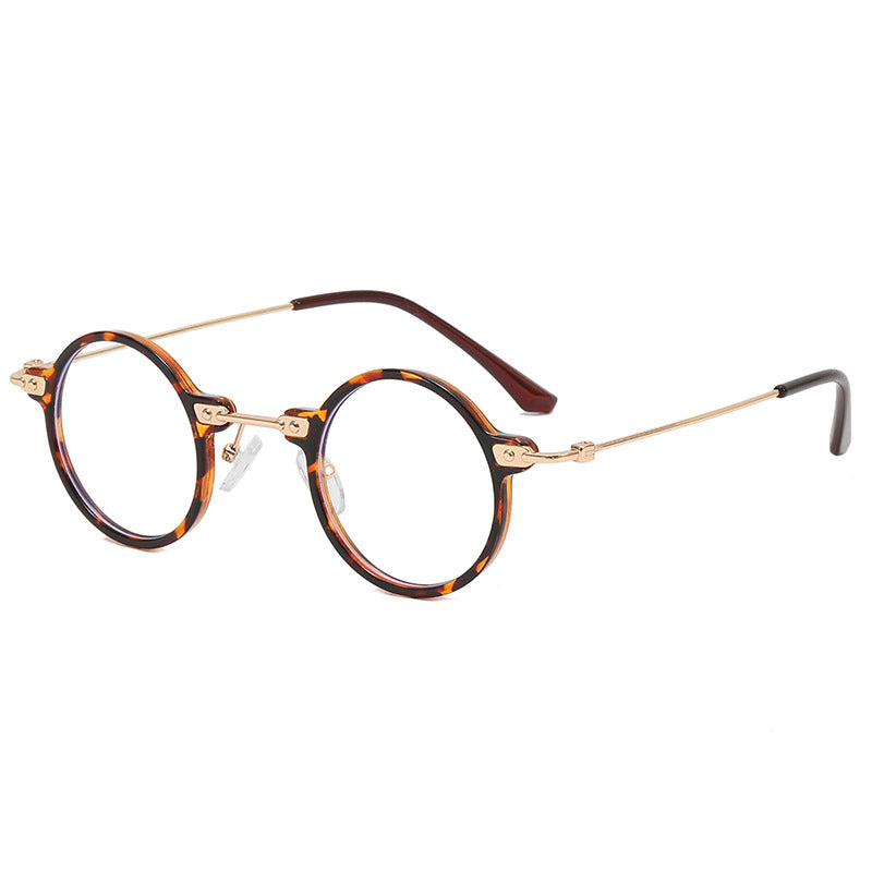 Damen runde Brille mit filigranem Metallrahmen Karnz