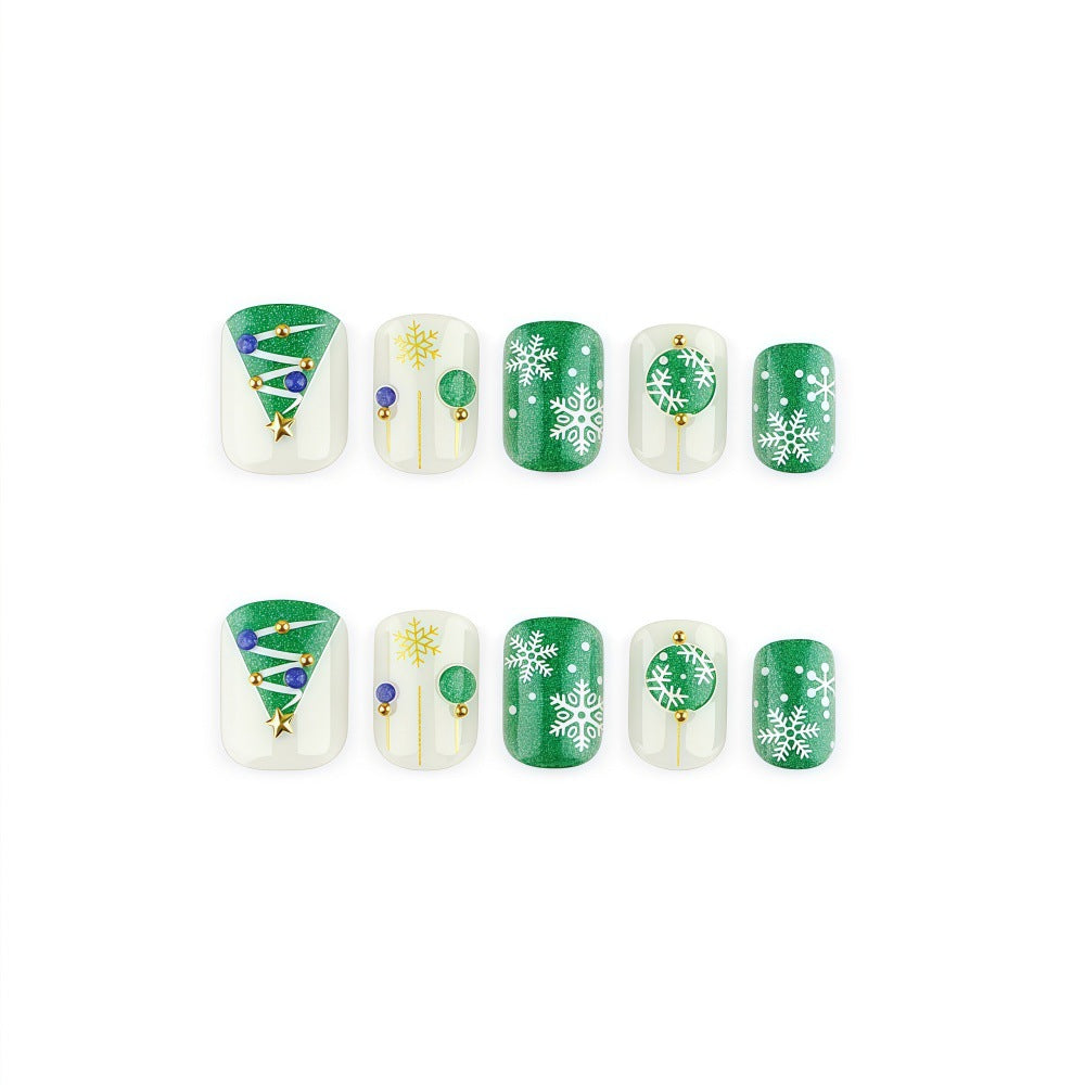 Kunstnagelset mit Festlichen Weihnachtsmotiven Karnz