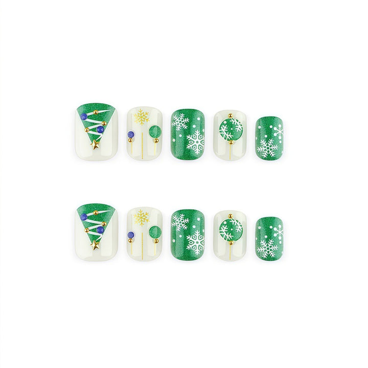 Kunstnagelset mit Festlichen Weihnachtsmotiven Karnz