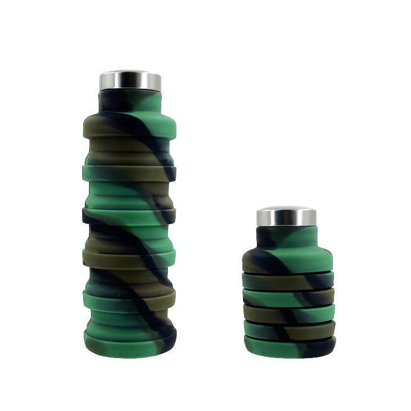 Damen flexible Silikon-Trinkflasche mit integrierter Klappfunktion Karnz