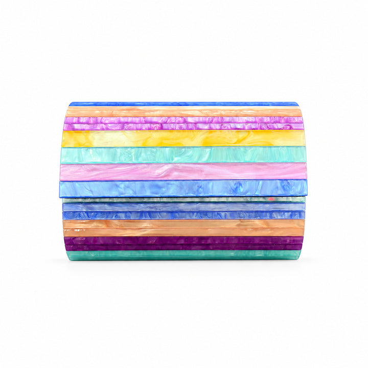 Künstlerische ovale Acryl-Clutch