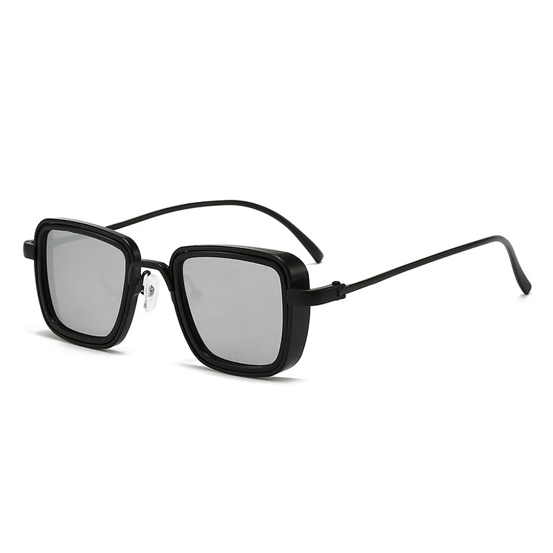 Damen stilvolle quadratische Sonnenbrille mit elegantem Metallrahmen Karnz