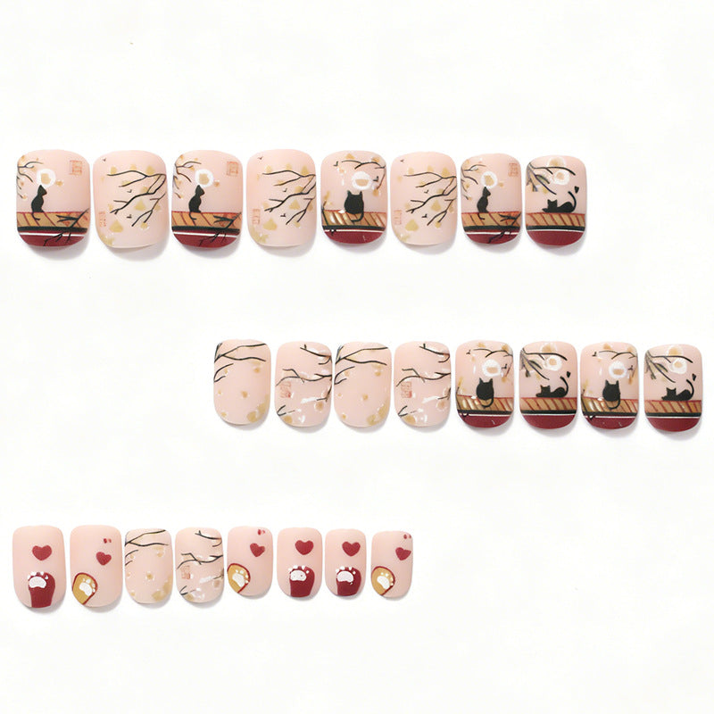 Künstlerisches katzenthema Acryl-Nagelkunst-Set Karnz