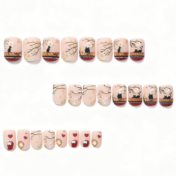 Künstlerisches katzenthema Acryl-Nagelkunst-Set Karnz