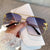 Damen quadratische Sonnenbrille mit luxuriösem Metallrahmen Karnz