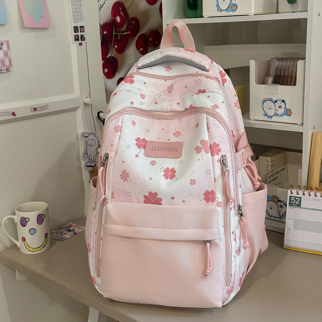Stylische Blumenmuster Studententasche Karnz