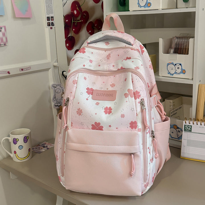 Stylische Blumenmuster Studententasche Karnz
