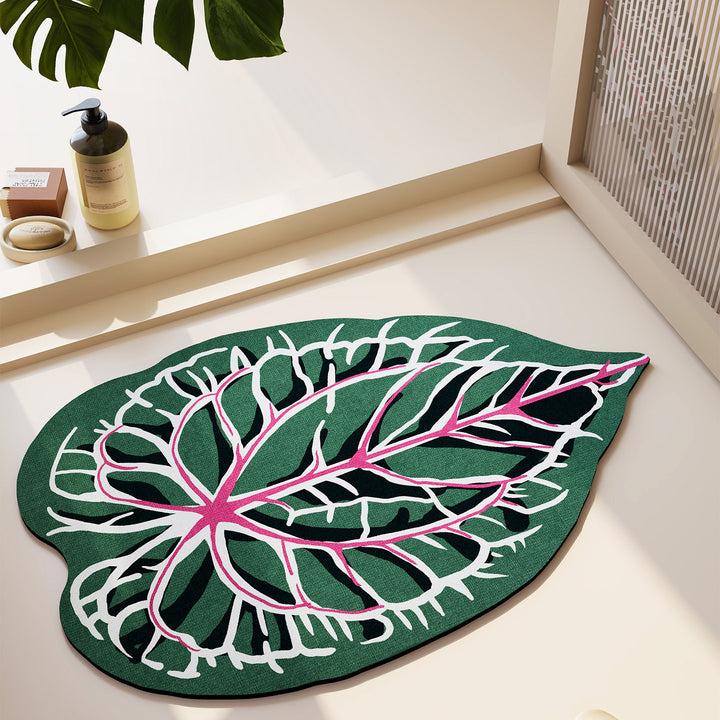 Abstraktes Blattdesign Teppich