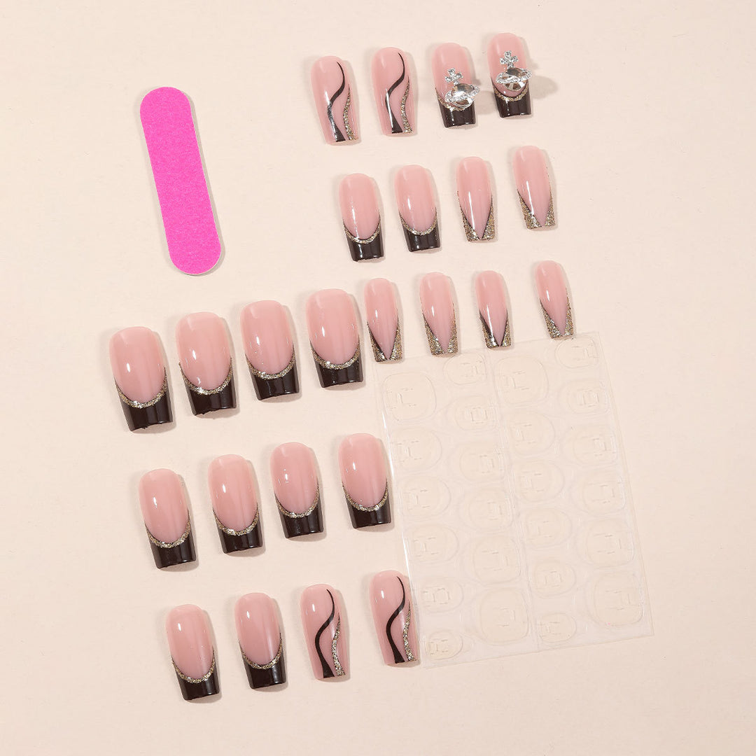 Luxuriöse Glamouröse Nagelkunstverlängerungen Karnz