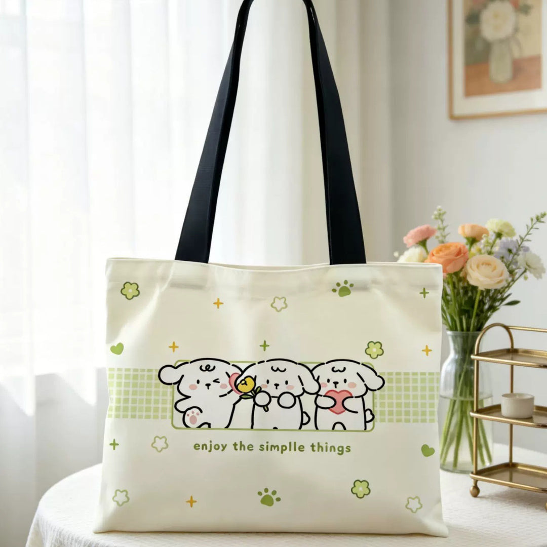 Süße hundethemen Canvas Tote Bag