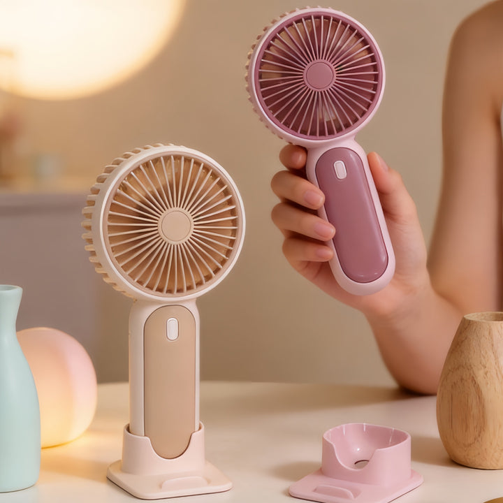 Damen Tragbarer Handventilator mit USB-Anschluss und einstellbarer Geschwindigkeitsregelung Karnz