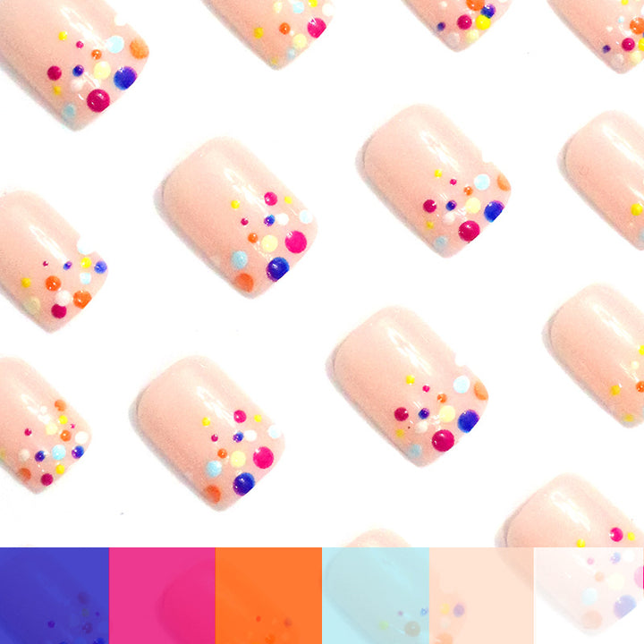 Bunte Gepunktete Nail Art Verbesserungen Karnz