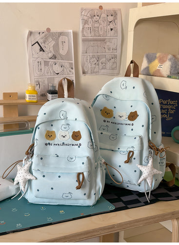 Verspielt gepunkteter Charakter-Rucksack