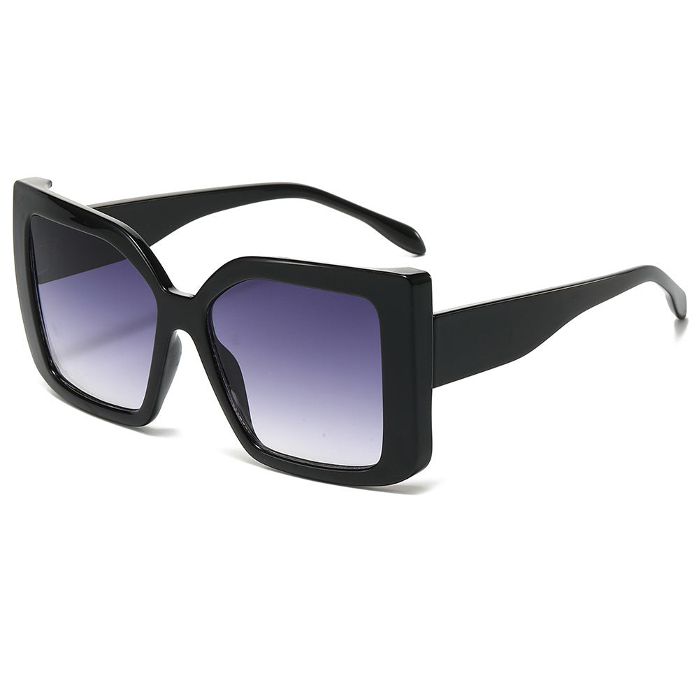 Übergroße geometrische quadratische Sonnenbrille Karnz