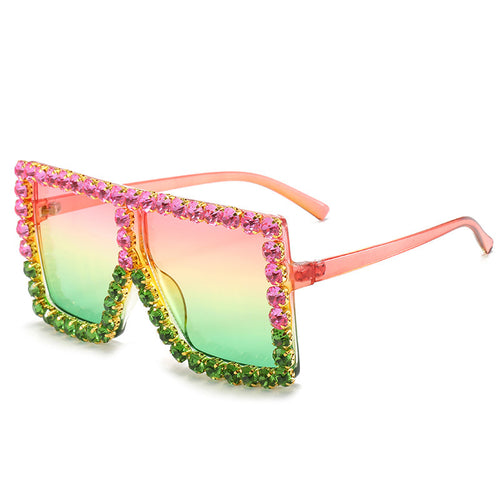 Damen modische Sonnenbrille mit Strassverzierung Karnz