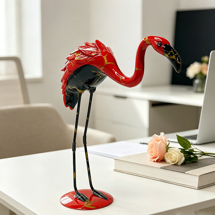 Dekorative Flamingo Skulptur Karnz
