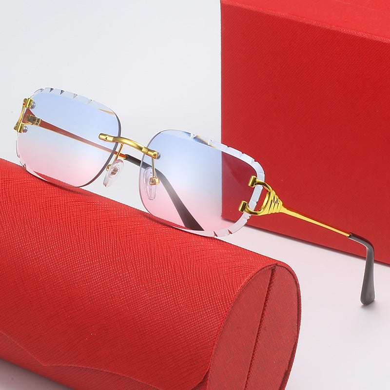 Damen Designer-Sonnenbrille mit einzigartig geformtem Rahmen und UV-Schutz Karnz