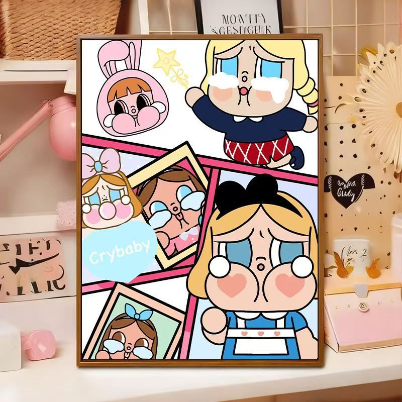 Verspielte Cartoon-Illustration Wandkunst Karnz