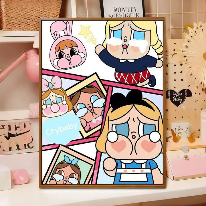 Verspielte Cartoon-Illustration Wandkunst Karnz