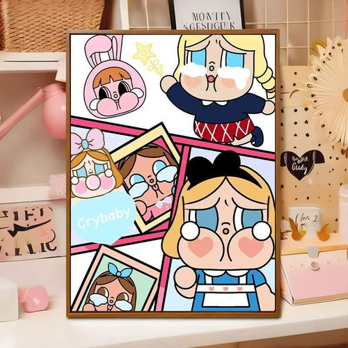 Verspielte Cartoon-Illustration Wandkunst Karnz