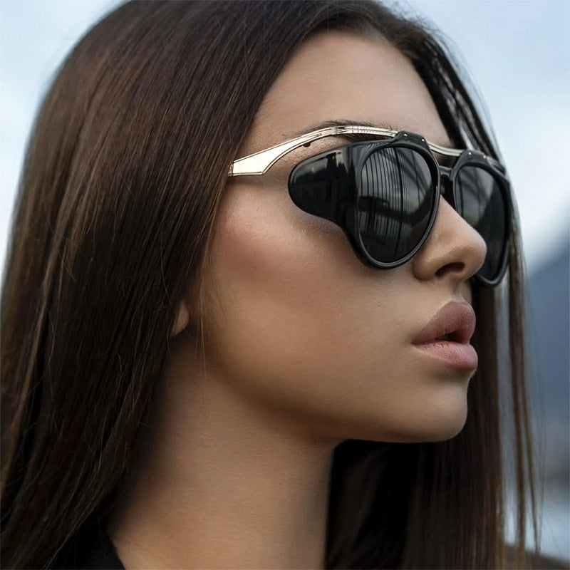 Damen Cat-Eye Sonnenbrille mit einzigartigem Design und schützenden Gläsern Karnz