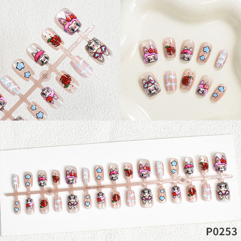Verspielte Themen Press-On Nagelkunst Karnz