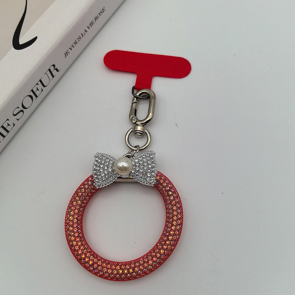 Eleganter Strass Schleife Schlüsselanhänger Karnz