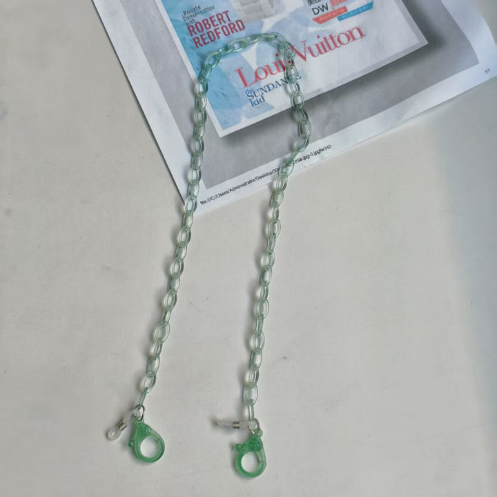 Handgemachte Brillenhalterkette Aus Transparentem Material Karnz