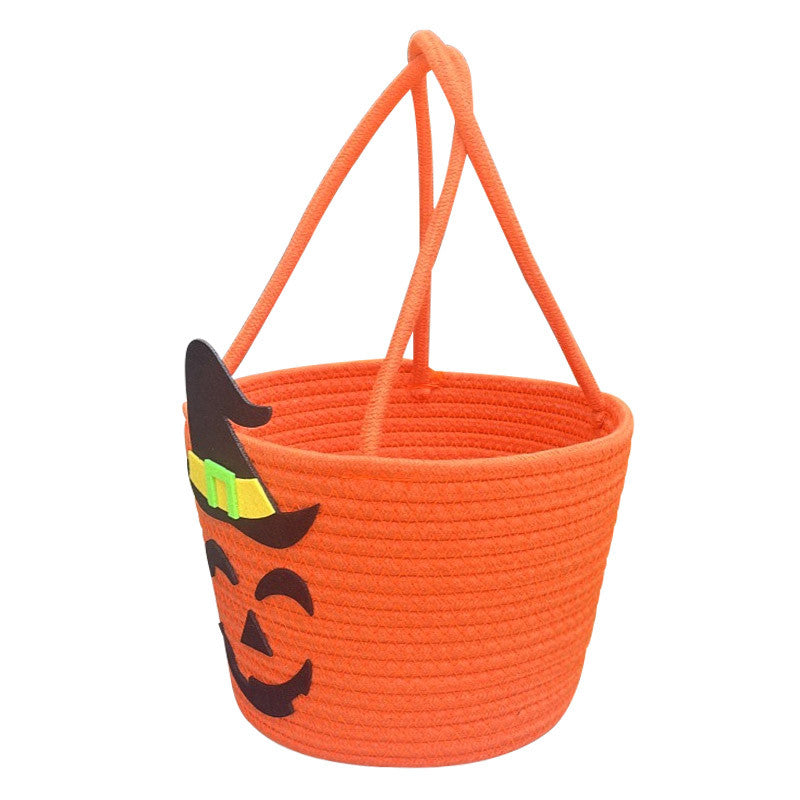 Damen Halloween Korb mit Zauberhut-Motiv Karnz