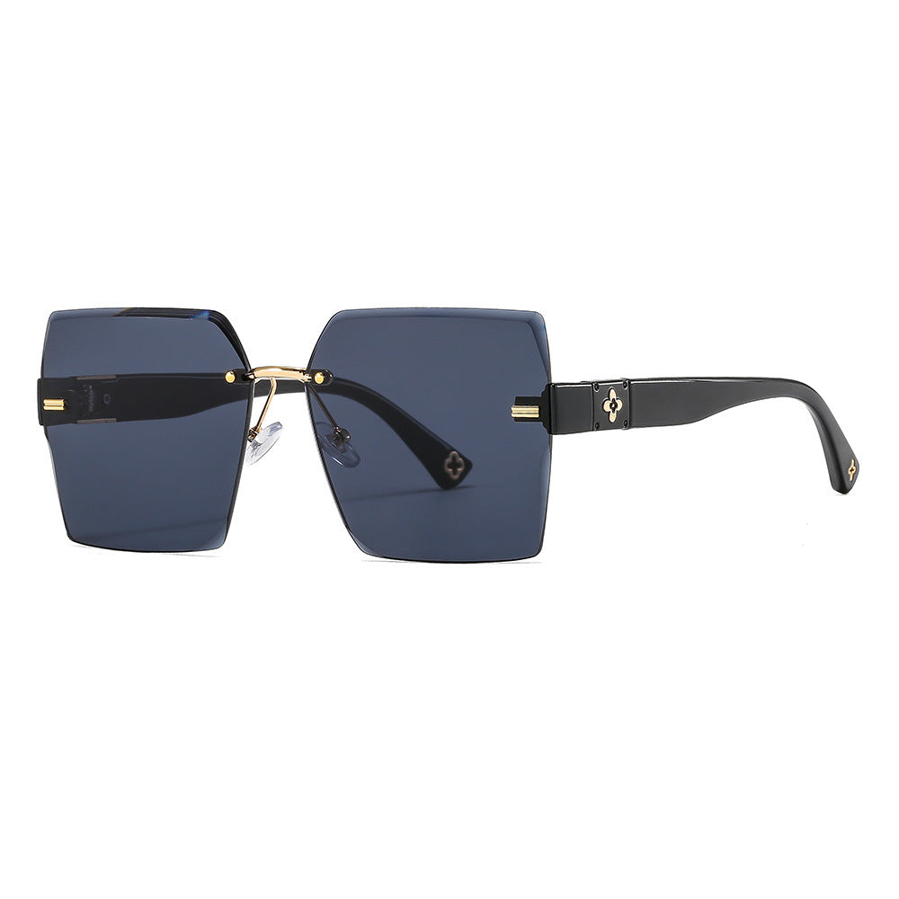 Damen Designer-Sonnenbrille mit auffälligem geometrischen Rahmen Karnz