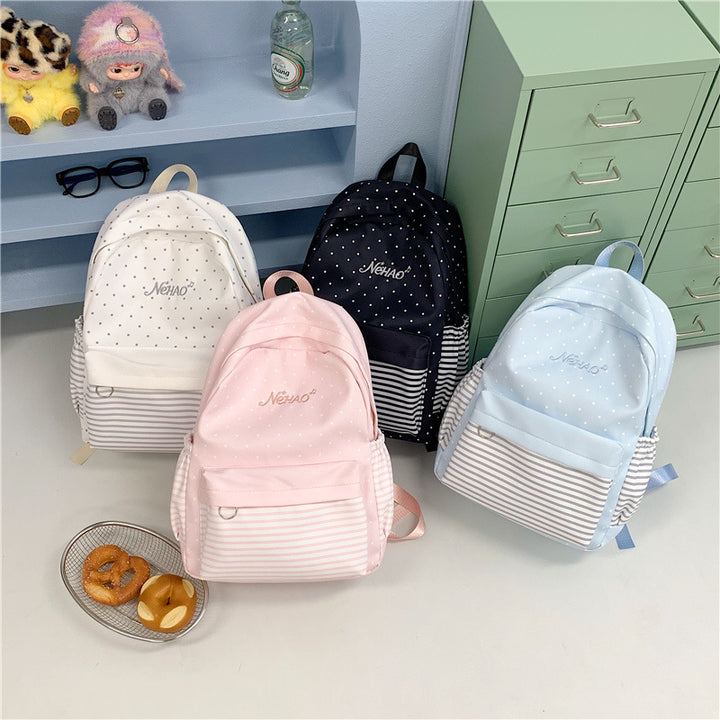 Polka-Dots-Print Freizeit-Rucksack Karnz