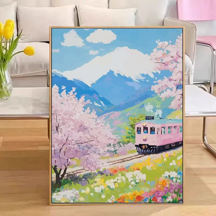Scenic Train Landschaft Wandkunst Karnz