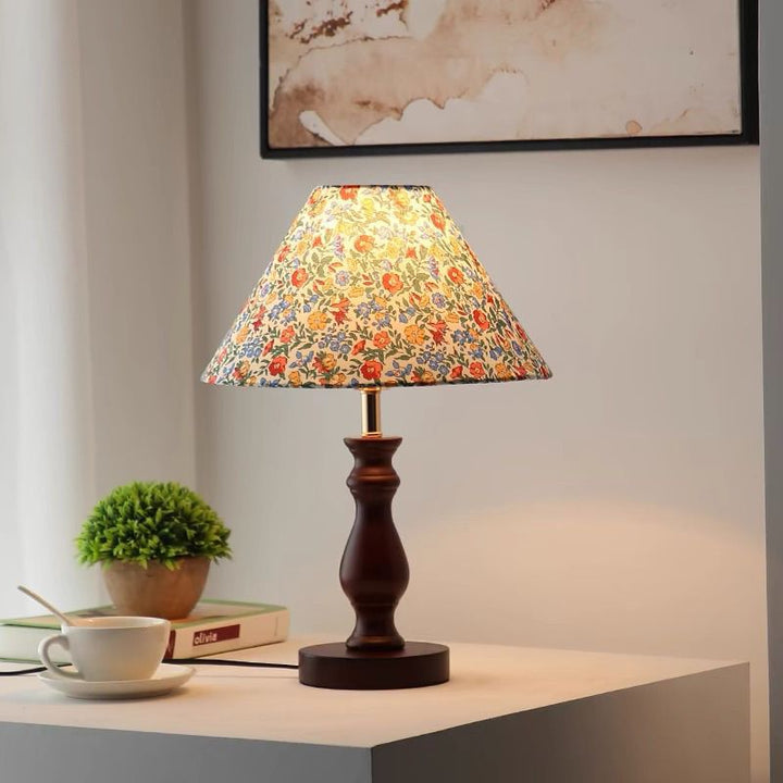 Vintage Holz Tischlampe