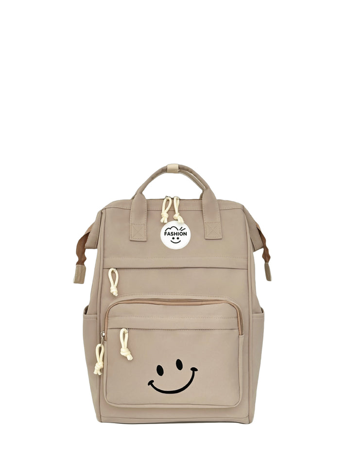 Trendy Multi-Taschen Smiley-Gesicht Rucksack Karnz