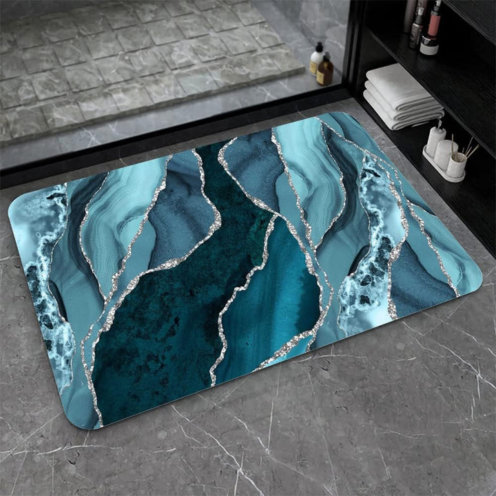 Künstlerisches abstraktes Marmor Design Badematte