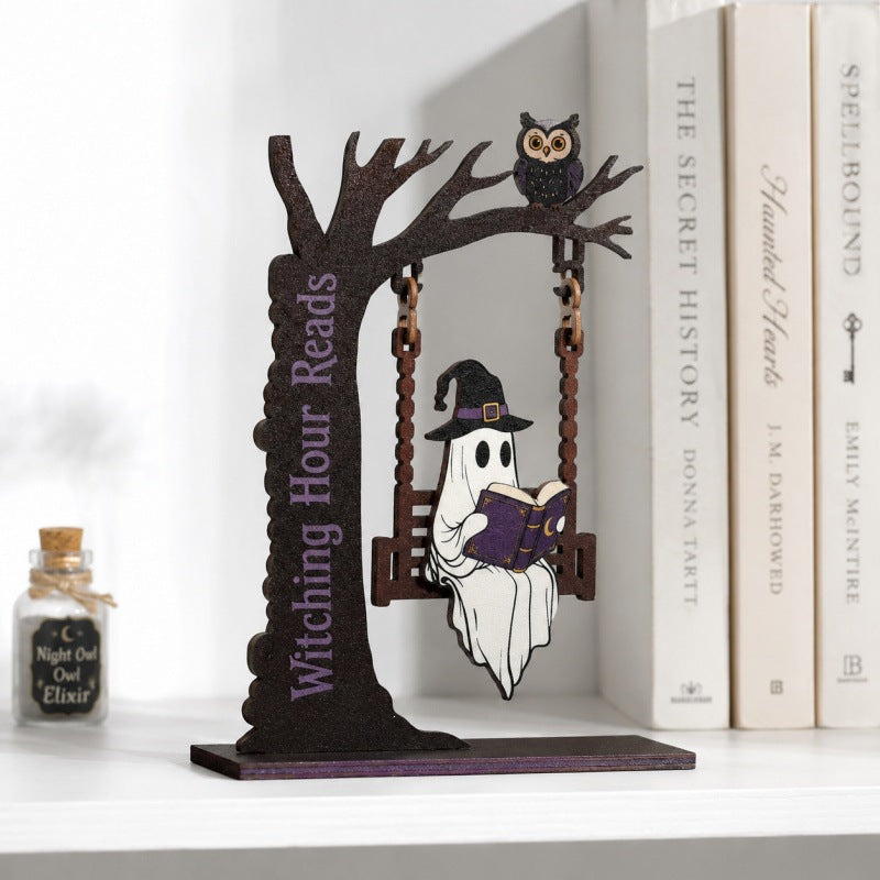 Verspielte Halloween-Geister- und Katzen-Dekoration Karnz