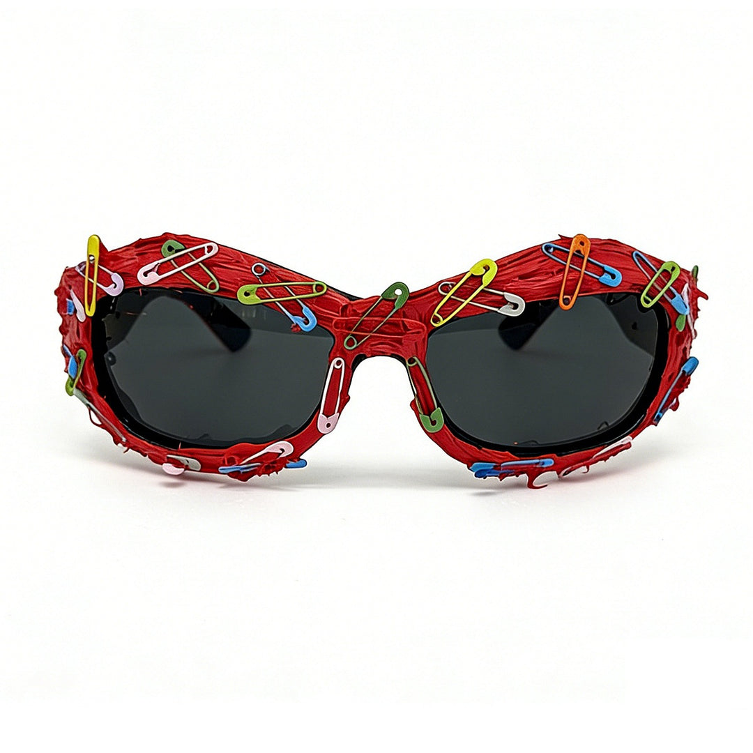 Damen kreative Statement-Sonnenbrille mit auffälligem Design Karnz