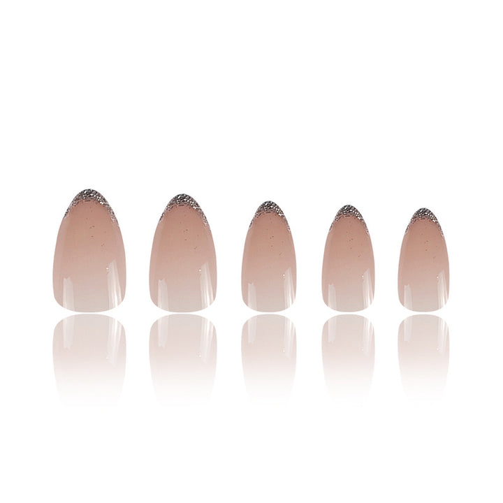 Elegante Glitzerndes Mandel-förmige Press-On Nagelspitzen Karnz