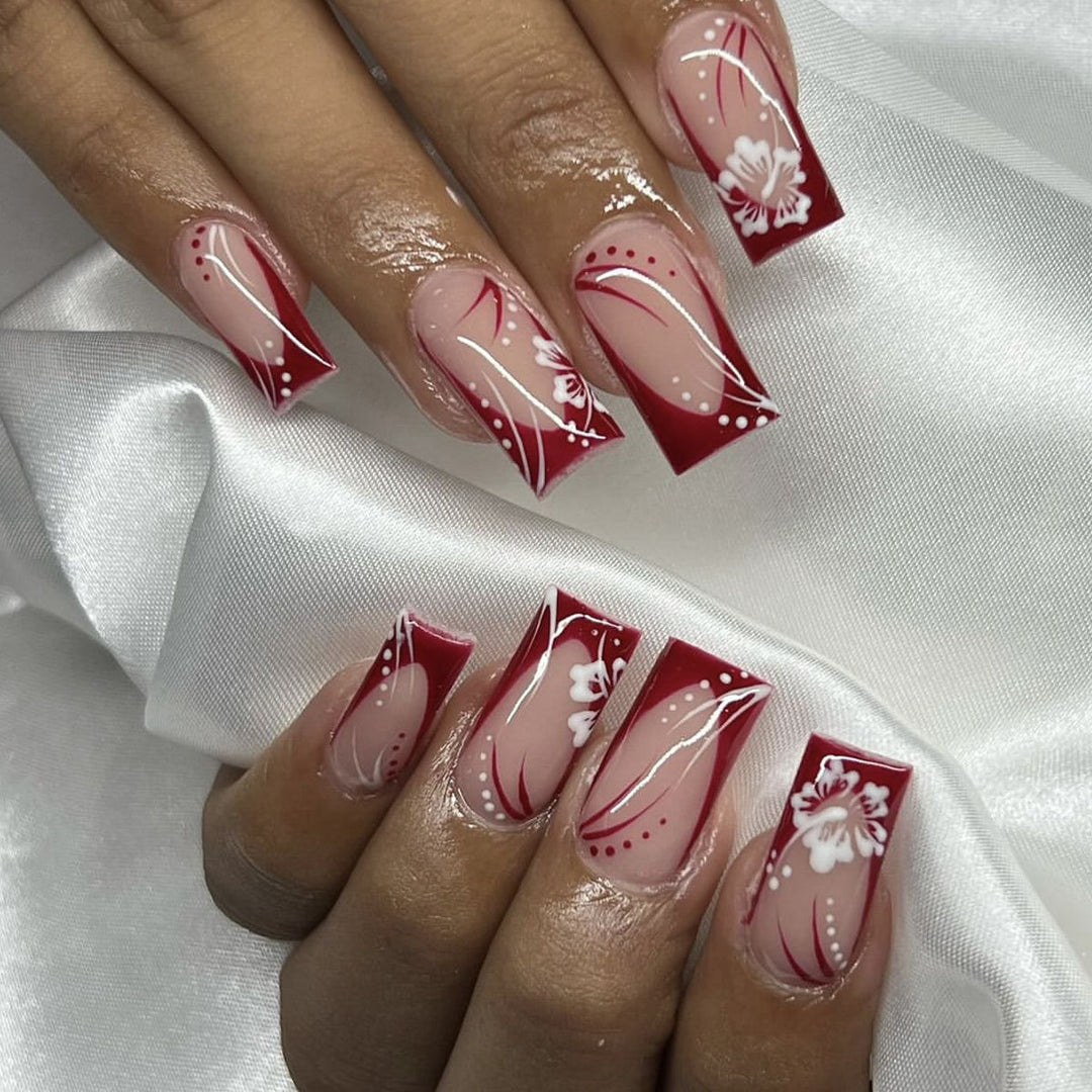 Elegante florale Acryl-Nagelkunstverlängerungen Karnz 1789713557