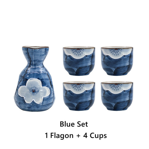 Japanische Sakura Handgefertigte Keramische Sake-Sets | Karnz