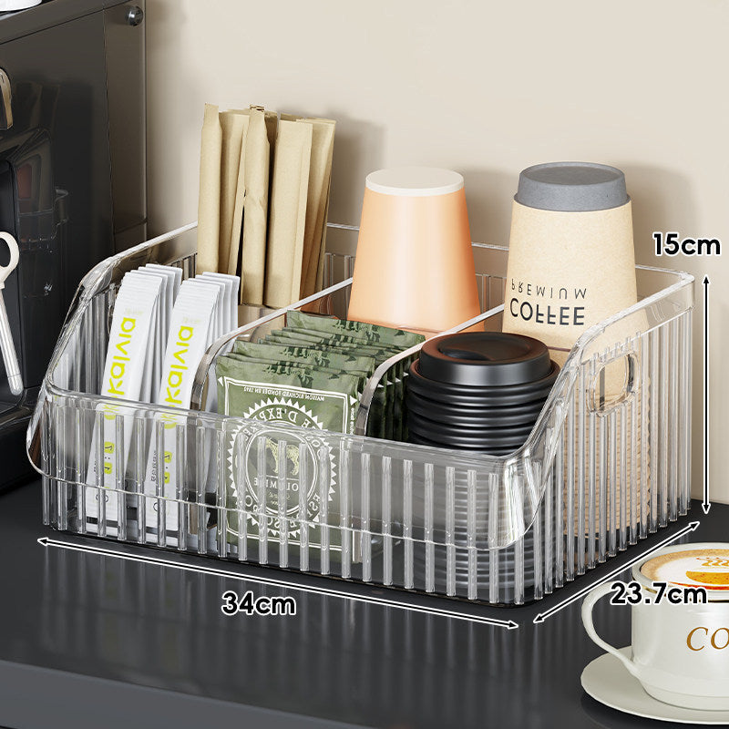 Rippeliger Acryl Arbeitsplatten Getränkebeutel und Becher Organizer