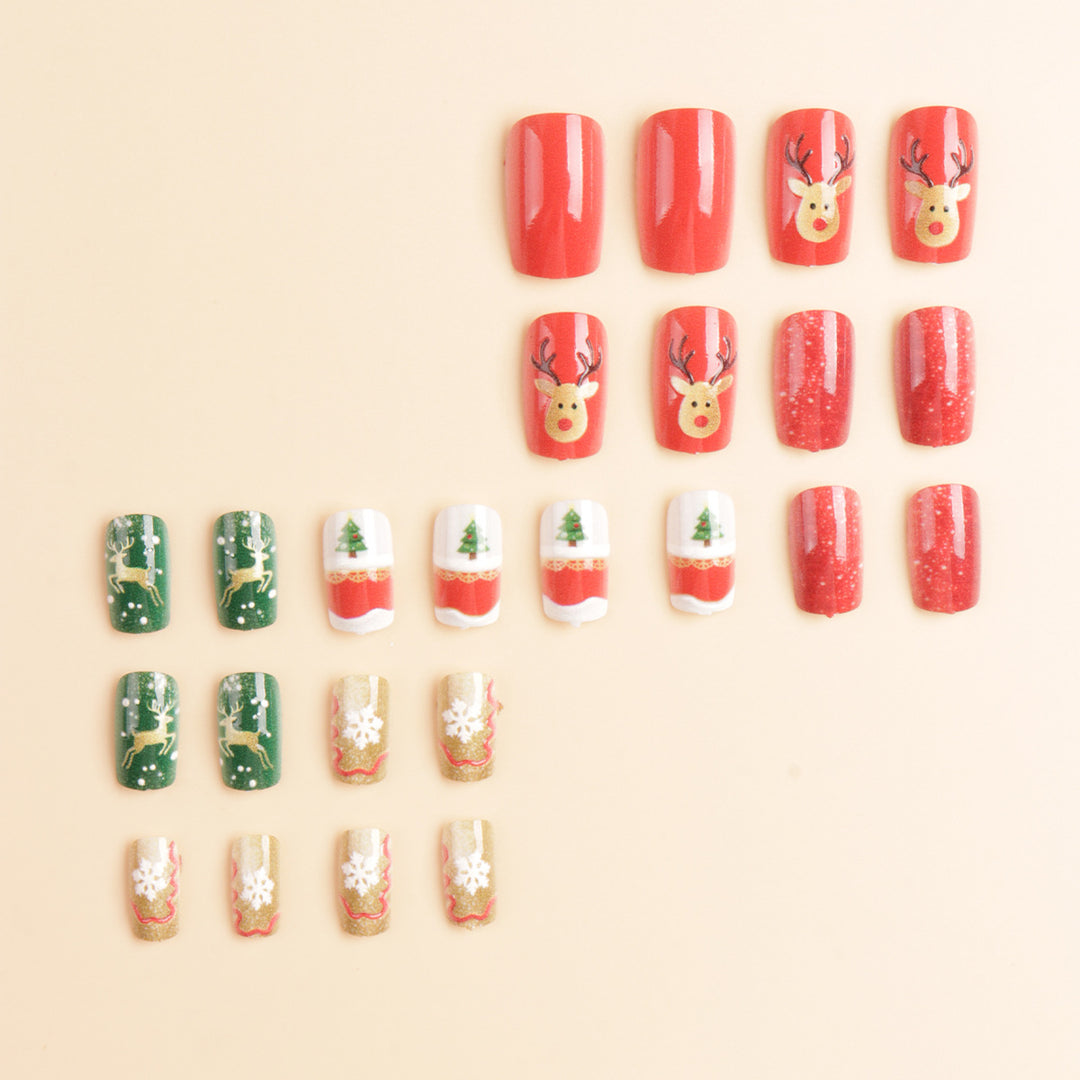 Festliche Nagelkunst Aufkleber Karnz