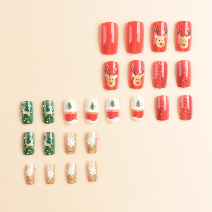 Festliche Nagelkunst Aufkleber Karnz