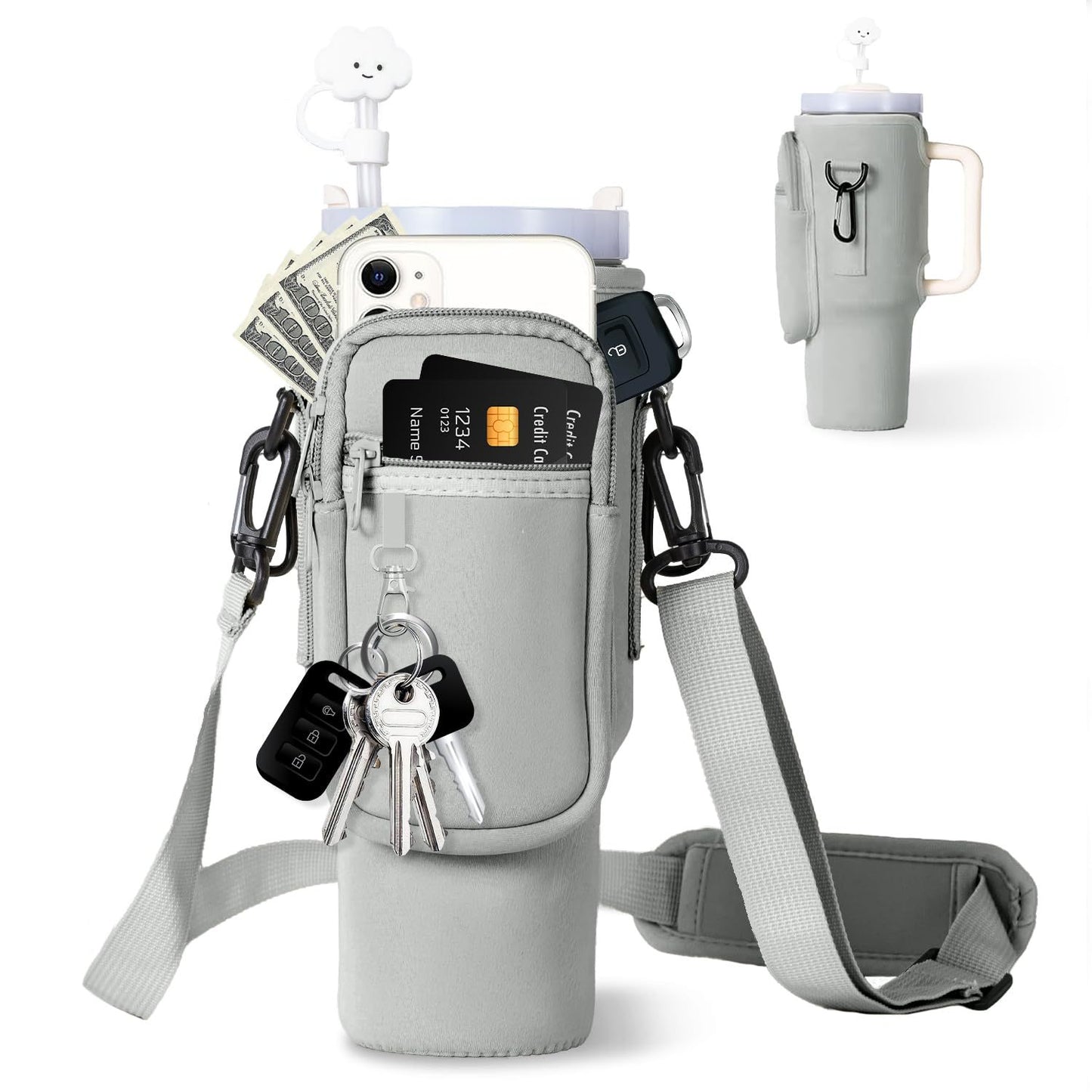 Damen Multifunktionale Kaffeebecher-Umhängetasche Karnz