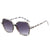 Damen oversized Sonnenbrille mit modernem, transparentem Rahmen Karnz