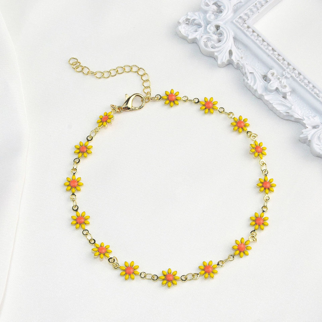 Buntes Floral Kettenarmband Karnz