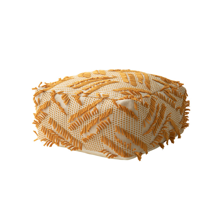 Bodenkissen Pouf mit strukturierter Fransenoberfläche Karnz