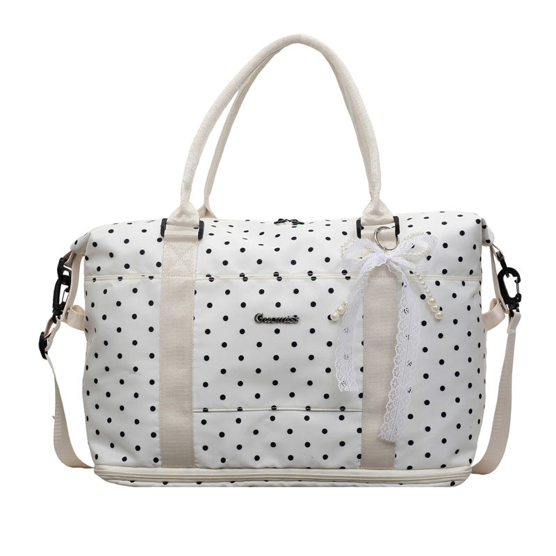Stilvolle gepunktete Wochenend-Duffel-Tasche Karnz